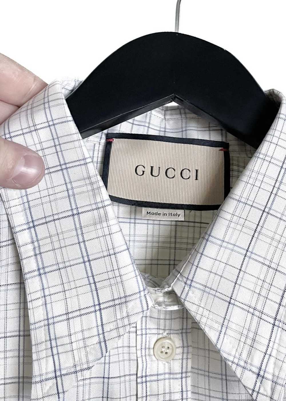 Gucci Gucci Ivory Plaid "Mon Petit Chou" Shirt - image 2