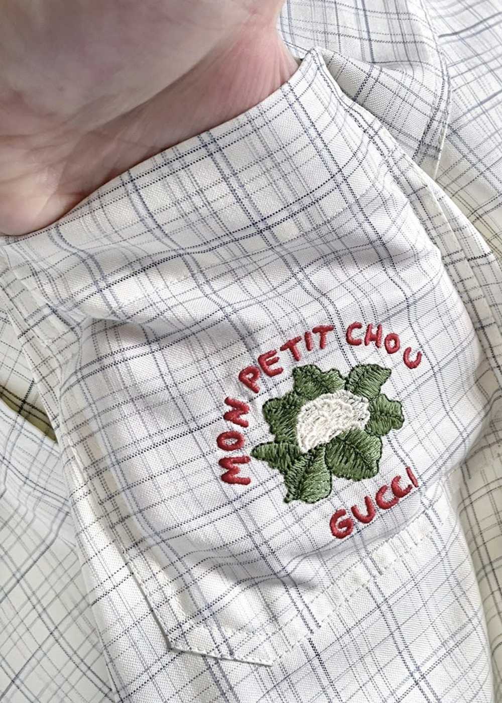 Gucci Gucci Ivory Plaid "Mon Petit Chou" Shirt - image 3