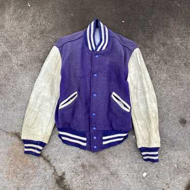 1970s Vintage Purple Varsity Jacket