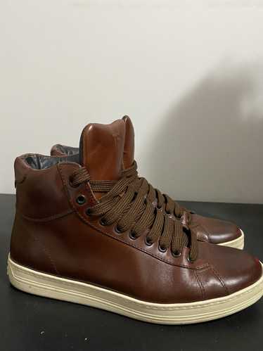 Tom Ford Tom Ford Brown Leather Russel High-top Sn