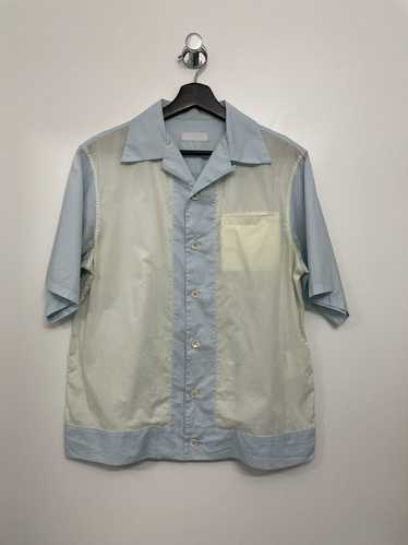 Prada Prada Camp Collar Bowling Shirt in Blue