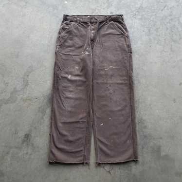 Carhartt Pants Mens 34X30 Brown Relaxed Fit Stained Distressed Streetwear  Grunge