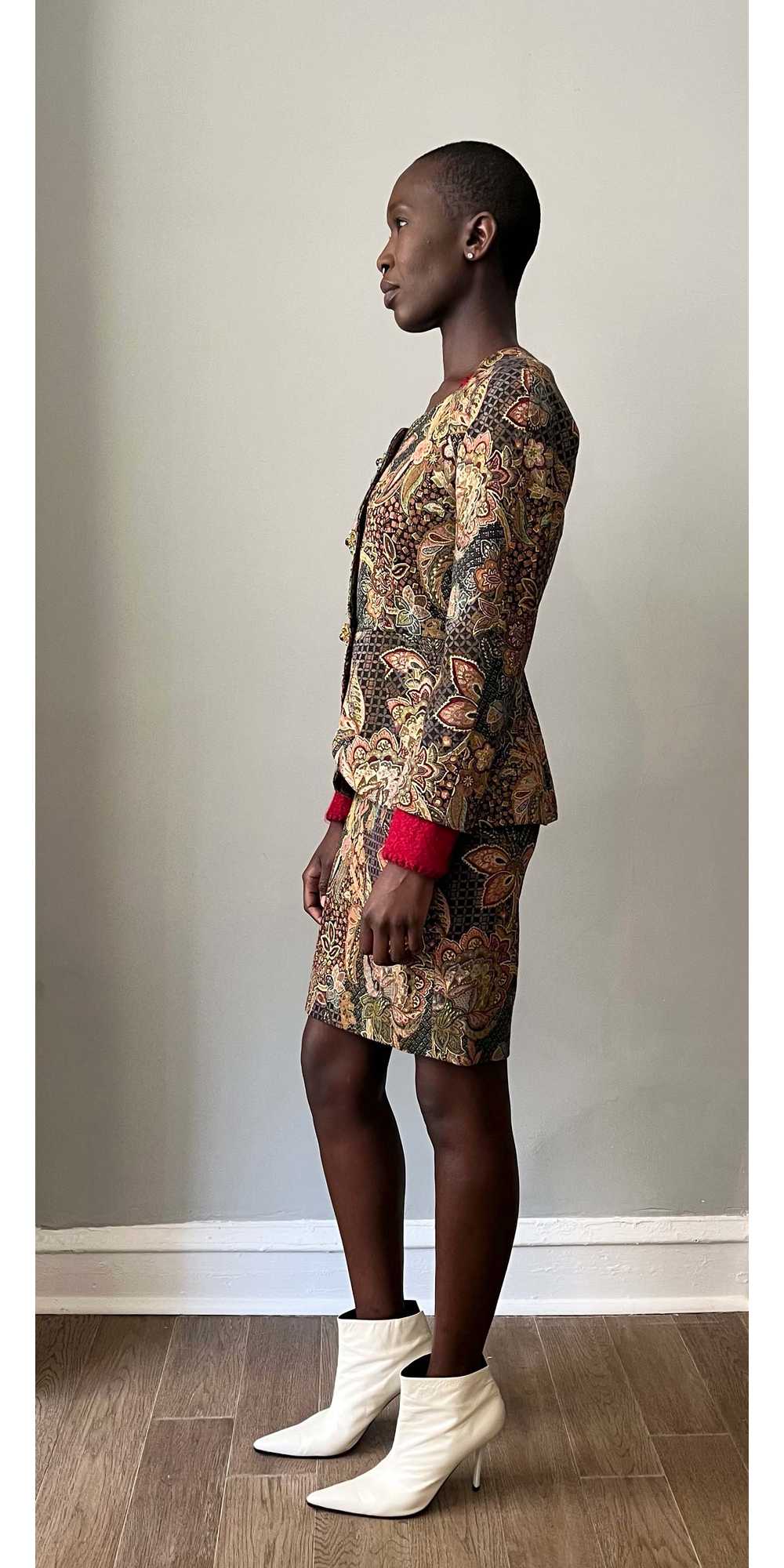 Christian Lacroix floral print cotton blend skirt… - image 4