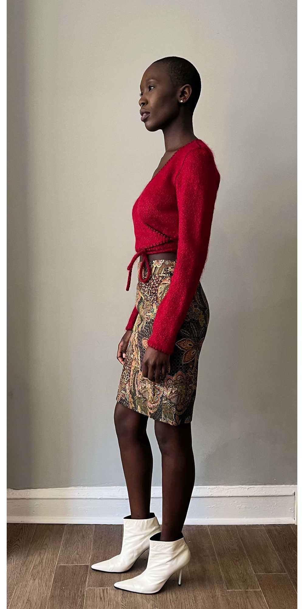 Christian Lacroix floral print cotton blend skirt… - image 6