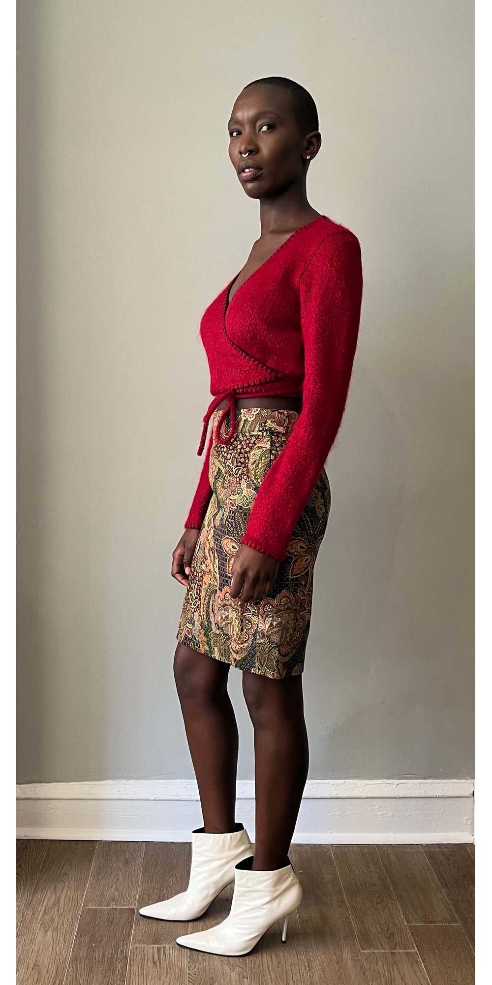 Christian Lacroix floral print cotton blend skirt… - image 7