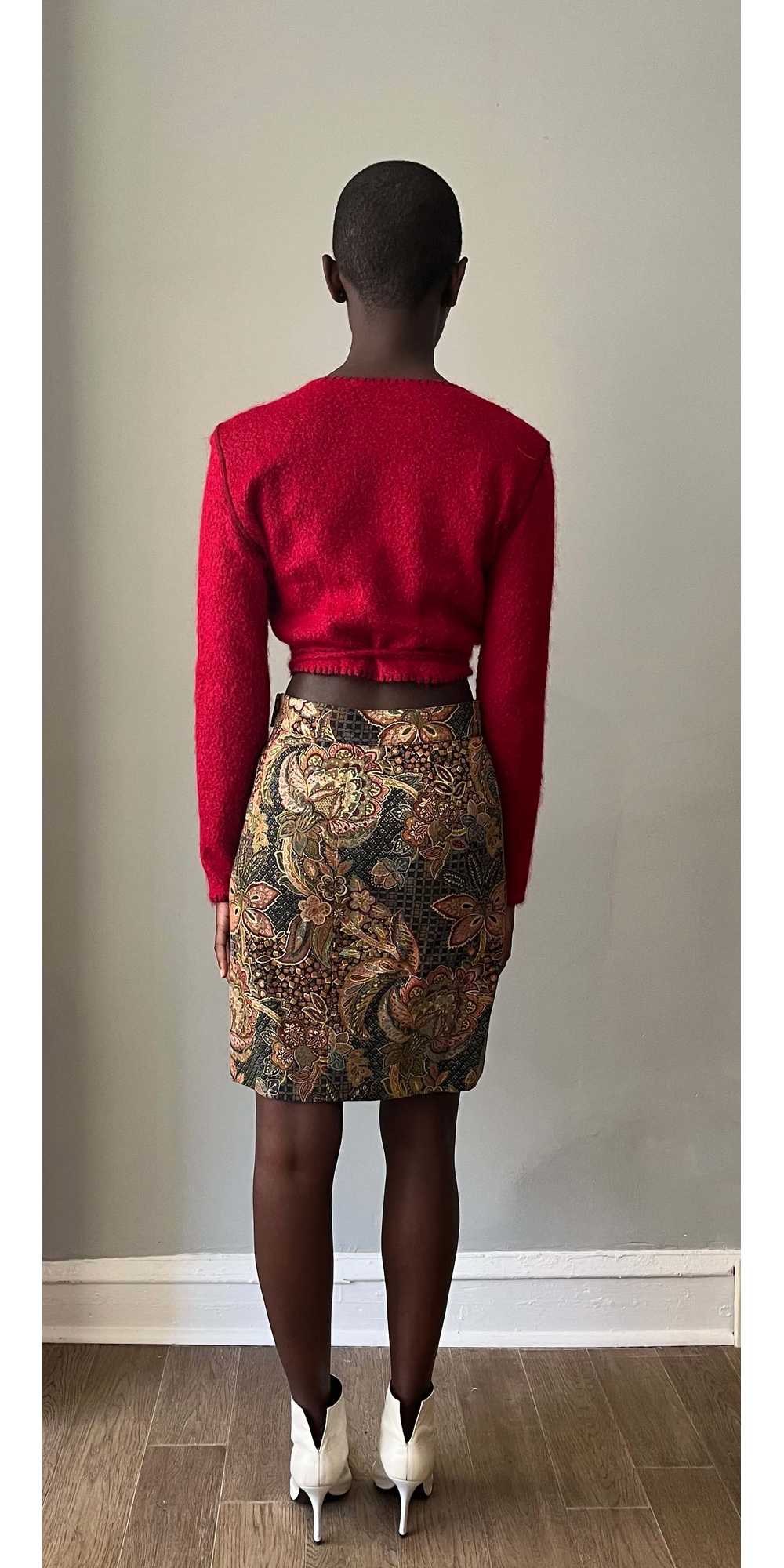 Christian Lacroix floral print cotton blend skirt… - image 8