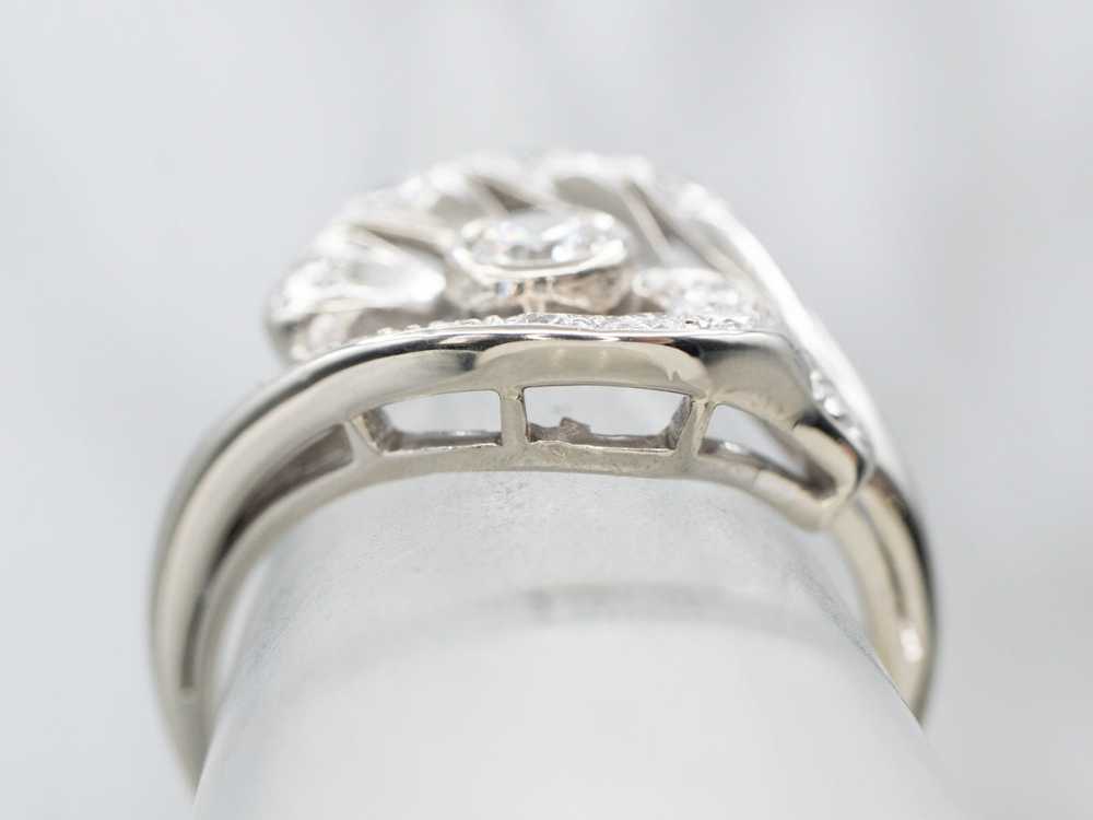 Stunning Retro Era Diamond Cocktail Ring - image 4