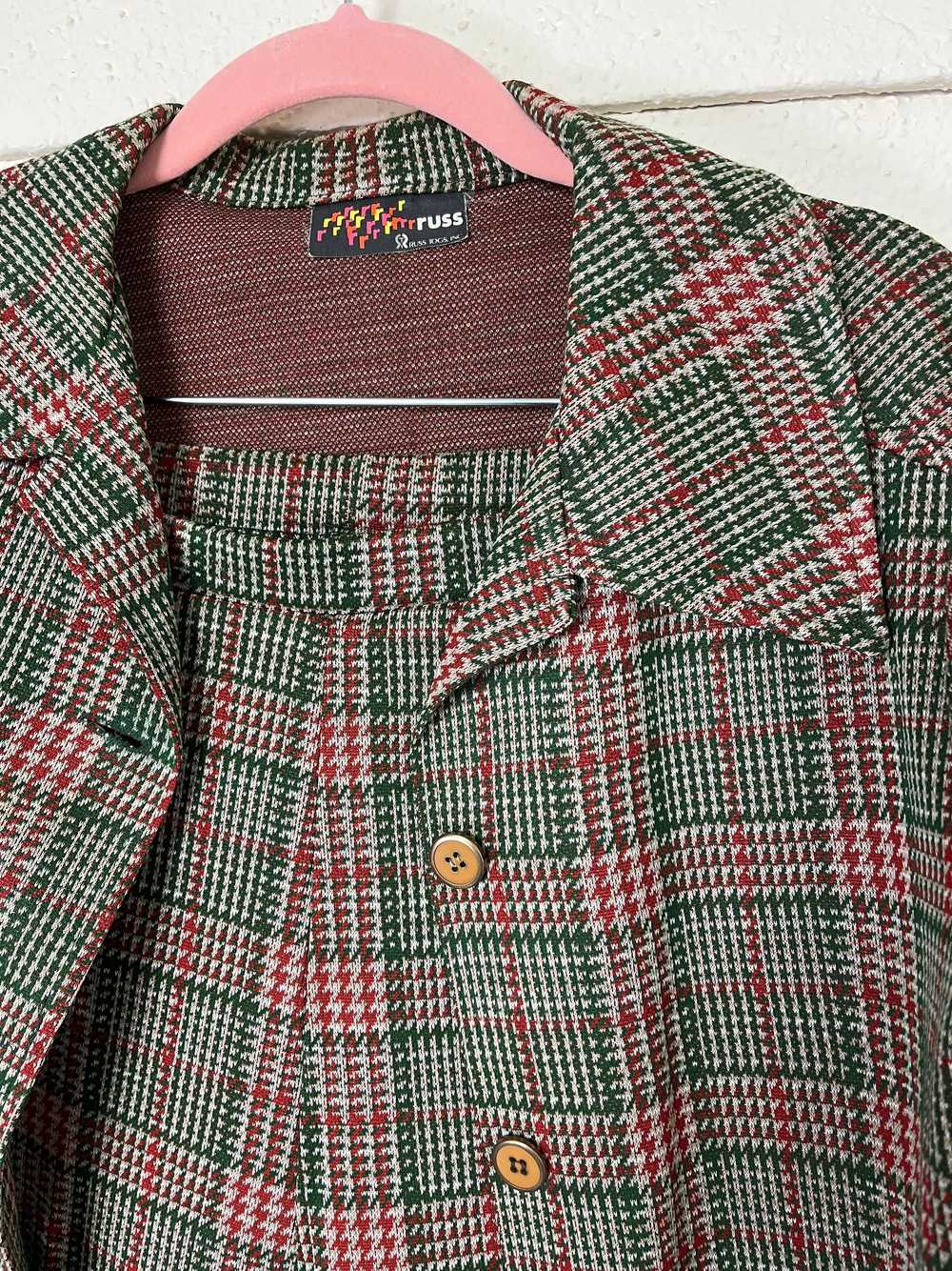 1970s RRRUSS PLAID CHORE COAT AND ELASTIC WAIST P… - image 2