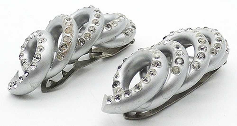 Silver Extruded Celluloid Coil Dress Clips - image 2