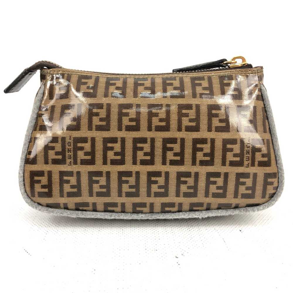 Fendi FF Zucca Monogram Canvas Cosmetic Bag / Pou… - image 2