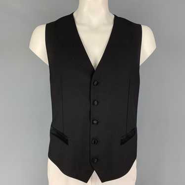 Dolce & Gabbana Black Wool Silk Buttoned Vest - image 1
