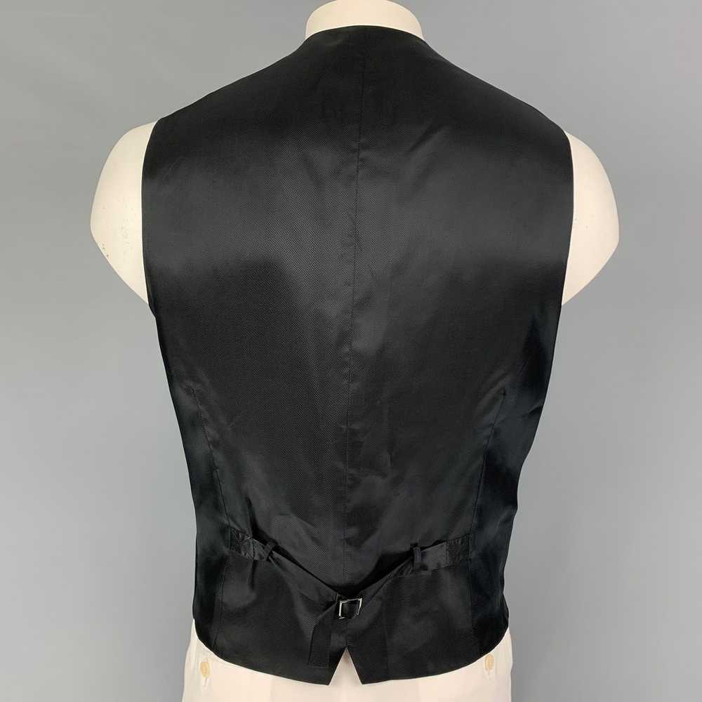 Dolce & Gabbana Black Wool Silk Buttoned Vest - image 3