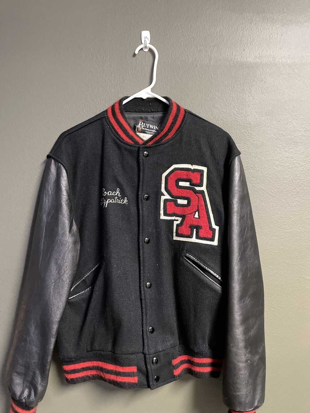 Varsity Jacket × Vintage Vintage Leather Varsity … - image 1