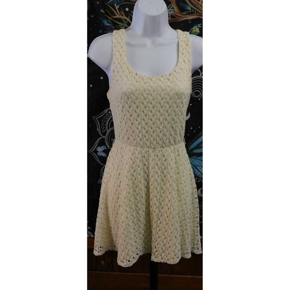 Other Lily Rose Crochet Cream Skater Dress - image 1