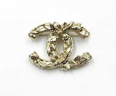 CHANEL, Jewelry, Authenticity Guaranteed Chanel Cc Logos Charm Brooch Pin  Corsage Goldplated
