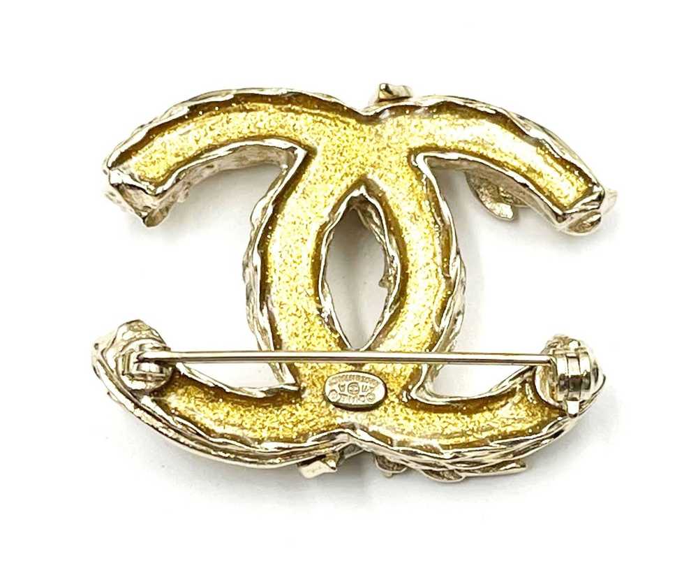 Chanel Chanel Gold CC Golden Leaves Brooch - image 3