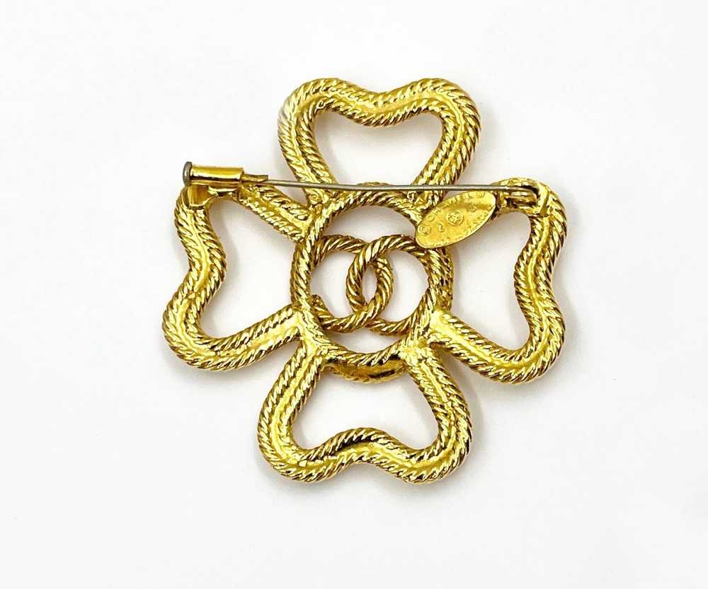 Chanel Chanel Vintage Gold Plated Rope Cross CC B… - image 3