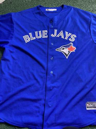 Majestic TORONTO BLUE JAYS Button-Down (2XL) Baseball Jersey