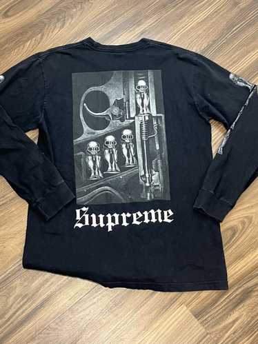 Supreme Supreme skeleton bullets long sleeve t shi