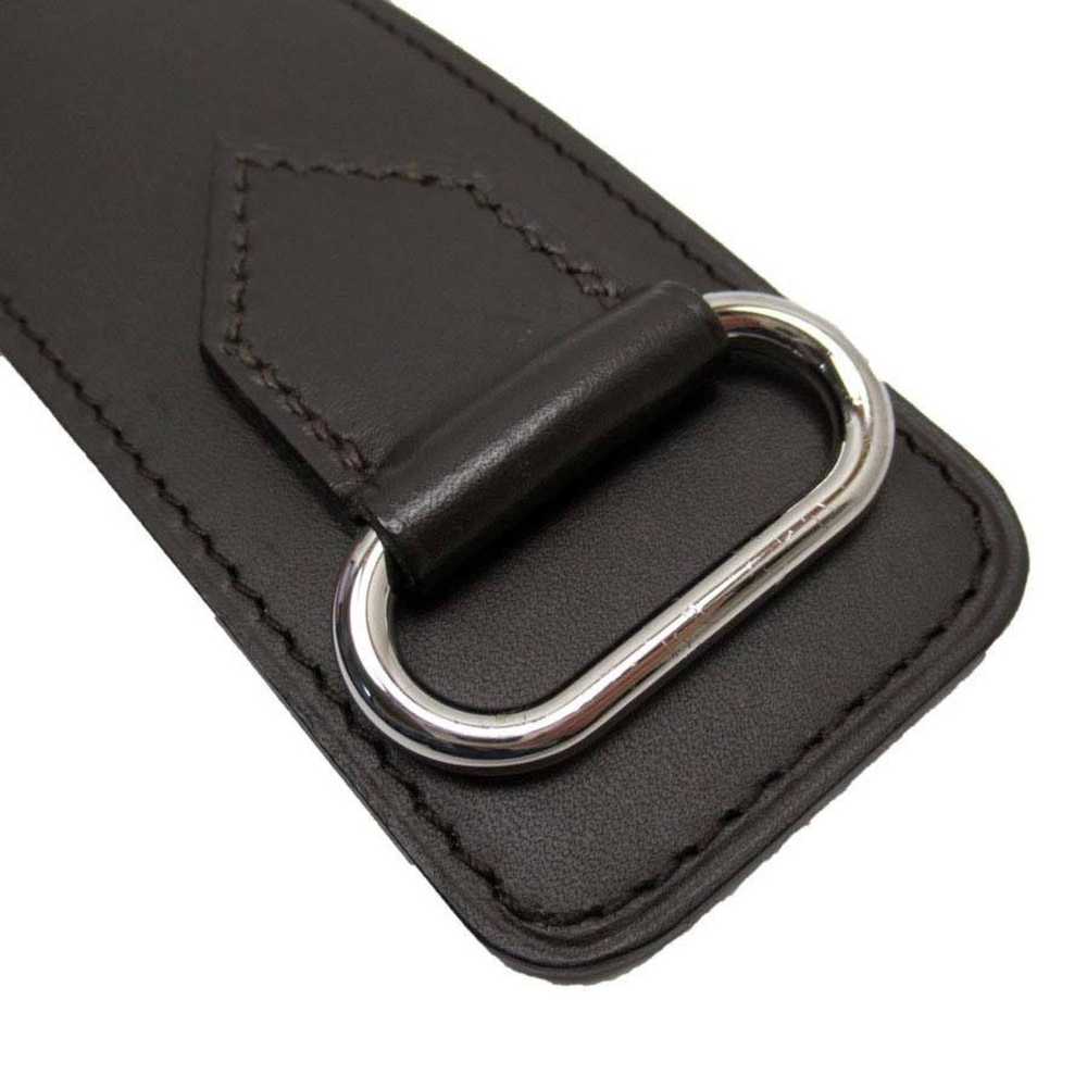 Hermes Hermes belt dark brown silver leather - image 3