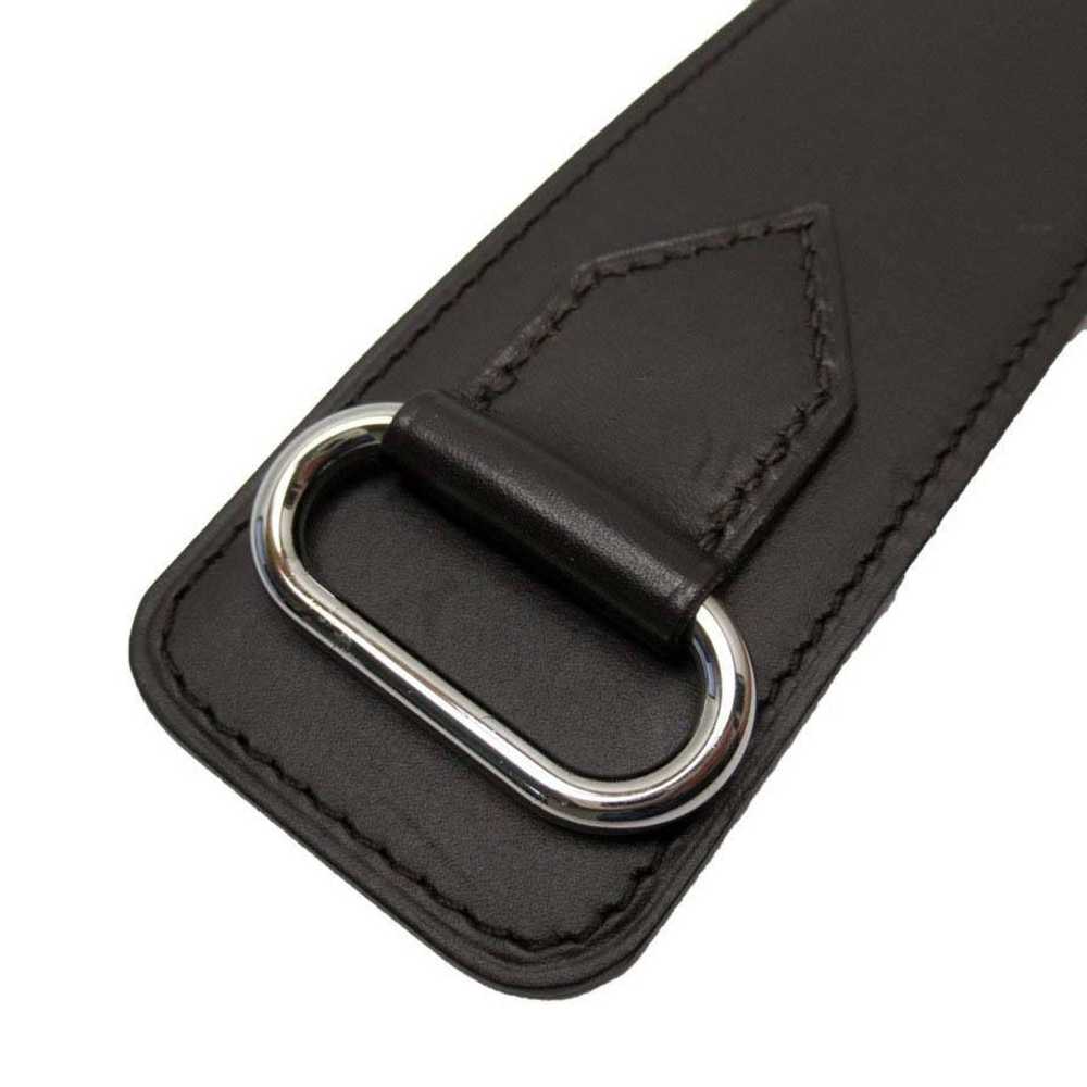 Hermes Hermes belt dark brown silver leather - image 4