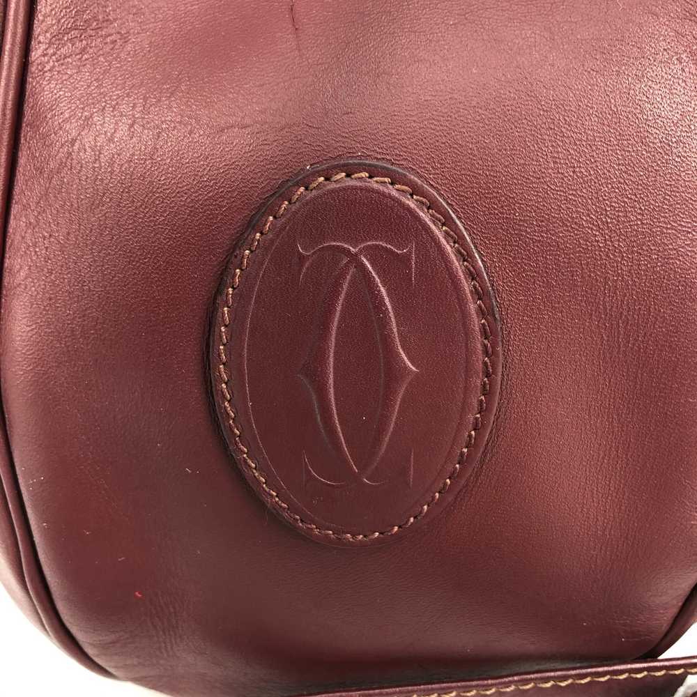 Cartier Burgundy Leather Drawstring Seau Shoulder… - image 3