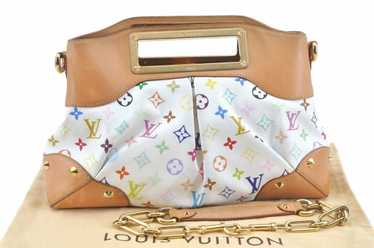 LOUIS VUITTON Monogram Multicolor Trouville Hand Bag White M92663 LV Auth  bs738A