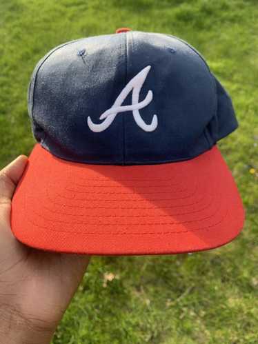 Atlanta Braves Vintage #1 Apparel Double Logo Spell Out Snapback Cap H –  thecapwizard