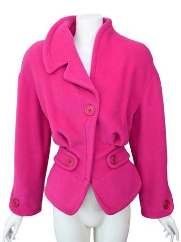 Thierry Mugler Activ 1990s Fuscia Wool Jacket