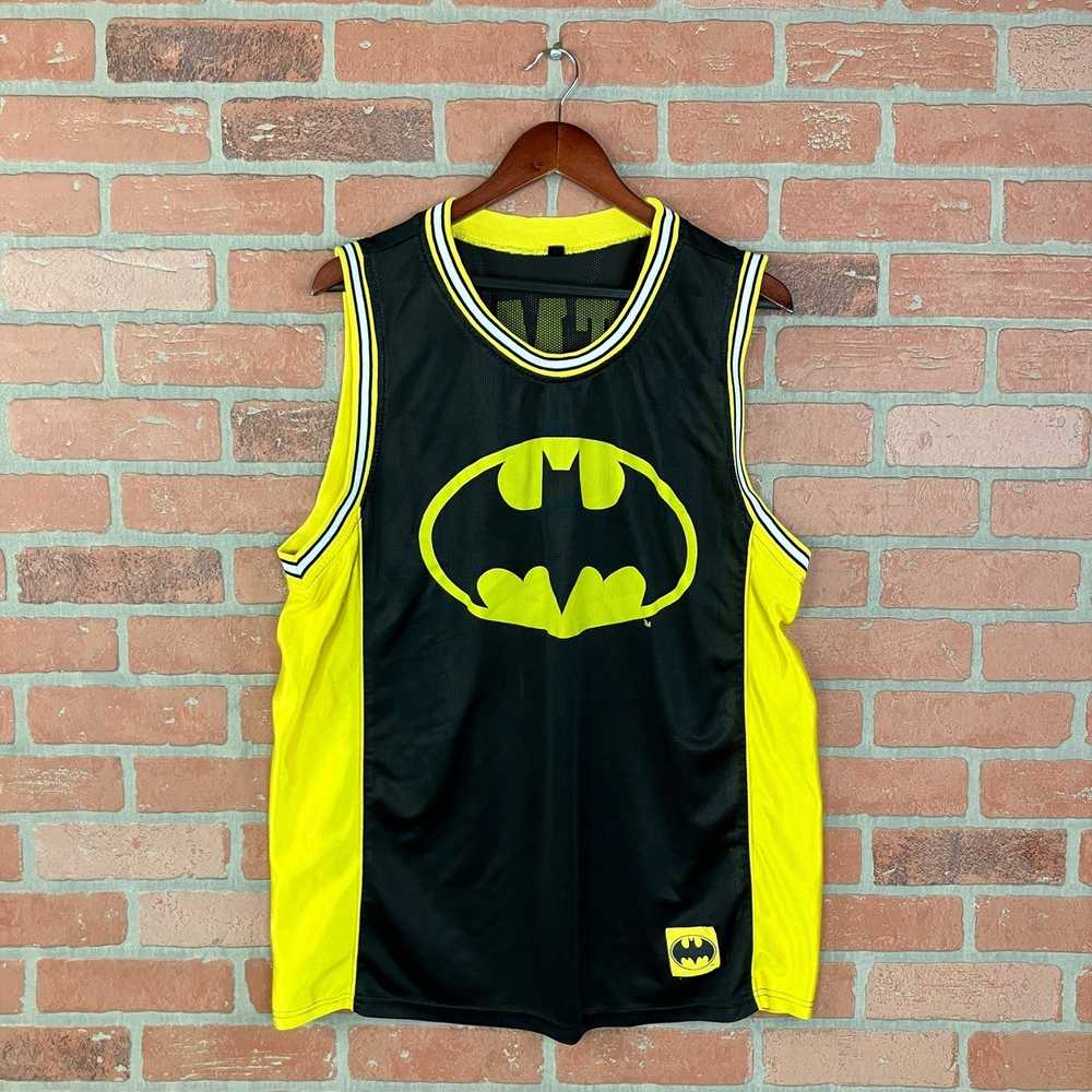 NWT Vintage Batman Hockey Jersey Black Yellow Adult Large Warner Bros  Studios