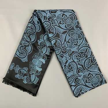 Louis Vuitton Tie Micro Damier Blue Silk Lv Embroidery ti727