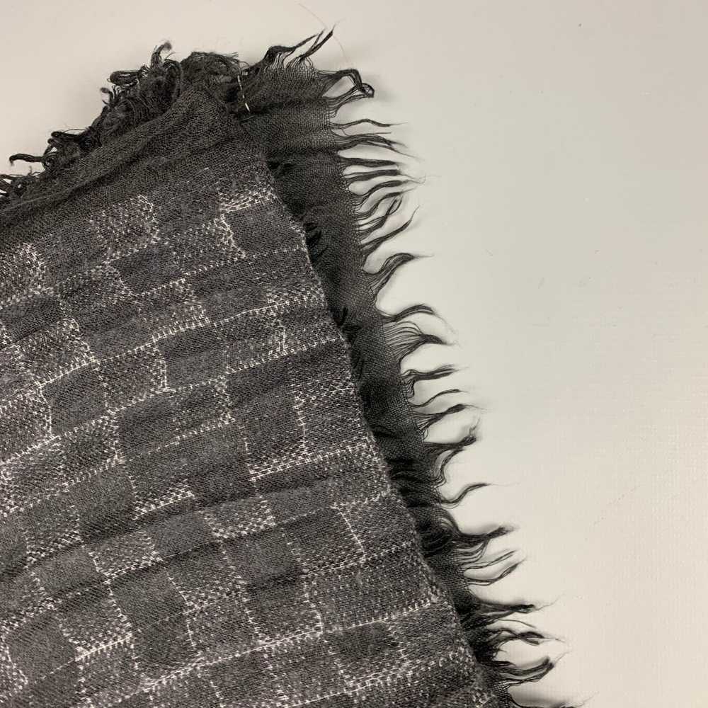 Louis Vuitton Black Grey Damier Cashmere Silk Sca… - image 3