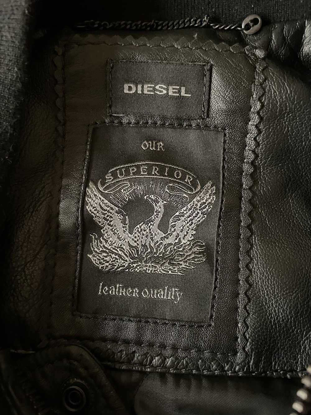 Diesel Diesel Leather Bomber Jacket - image 3