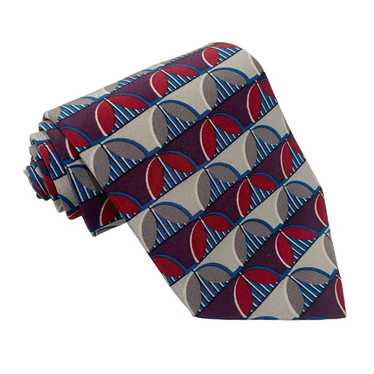 Boxelder Frank Lloyd Wright Tie silk red/navy/gra… - image 1