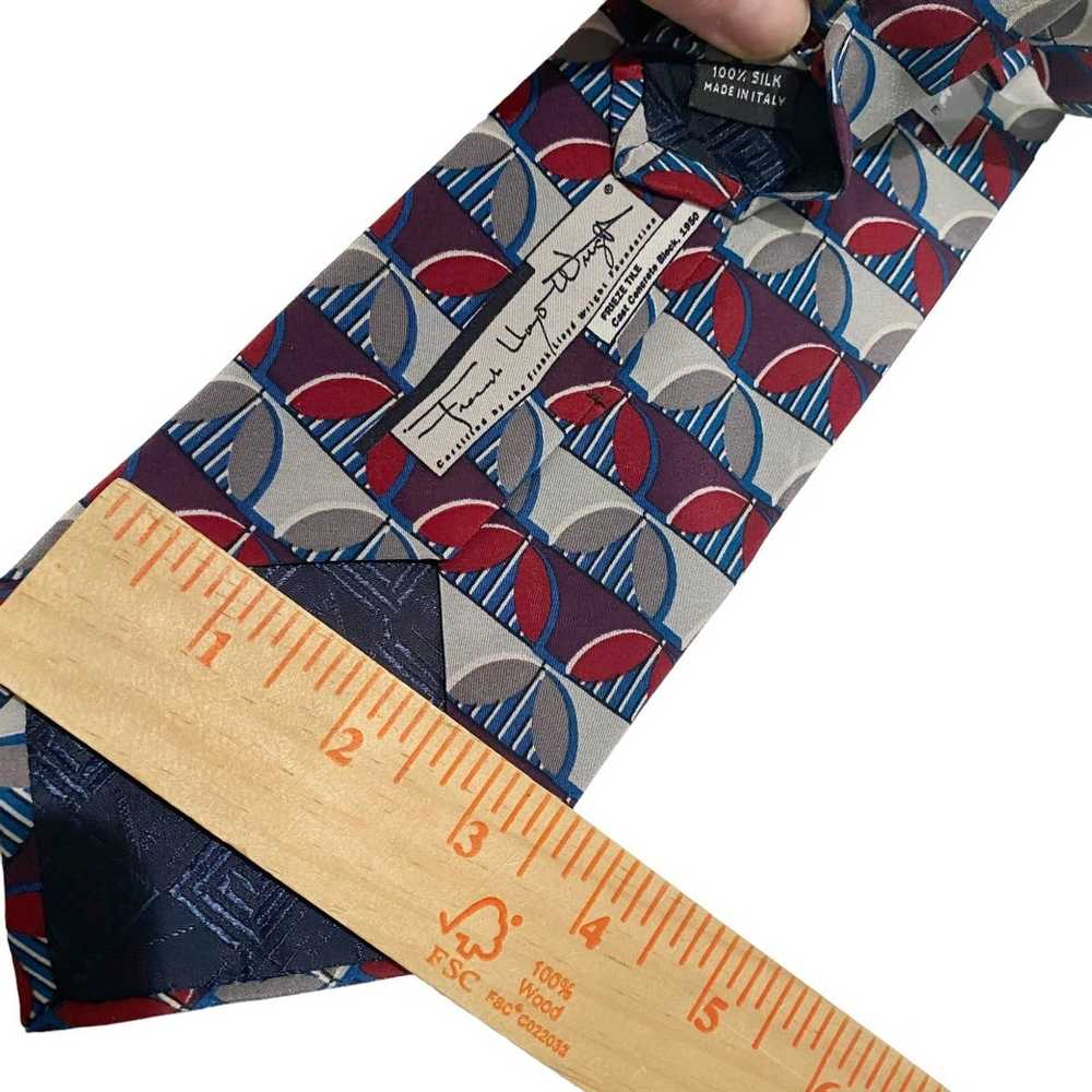 Boxelder Frank Lloyd Wright Tie silk red/navy/gra… - image 4