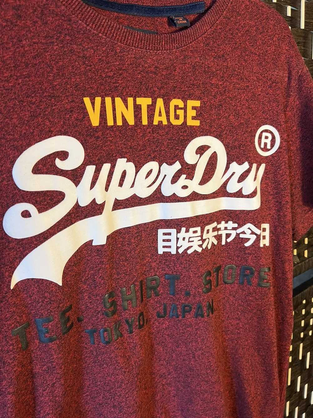 Superdry Superdry Vintage Deep-red Speckled Short… - image 2