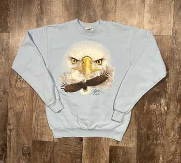 Vintage All Over Print Bald Eagles Sweatshirt 1994 Size Large