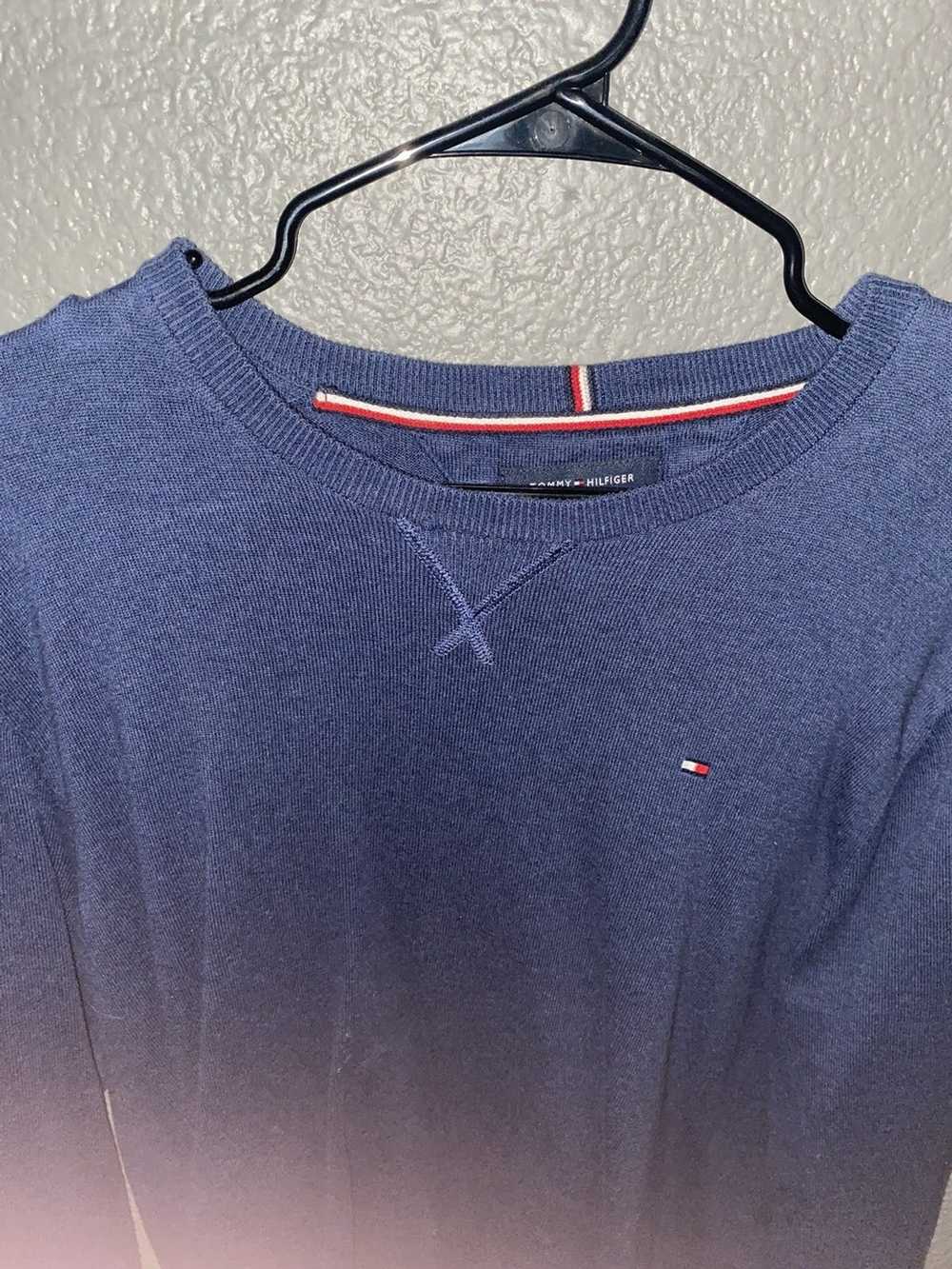 Tommy Hilfiger blue plain tommy sweater - image 2