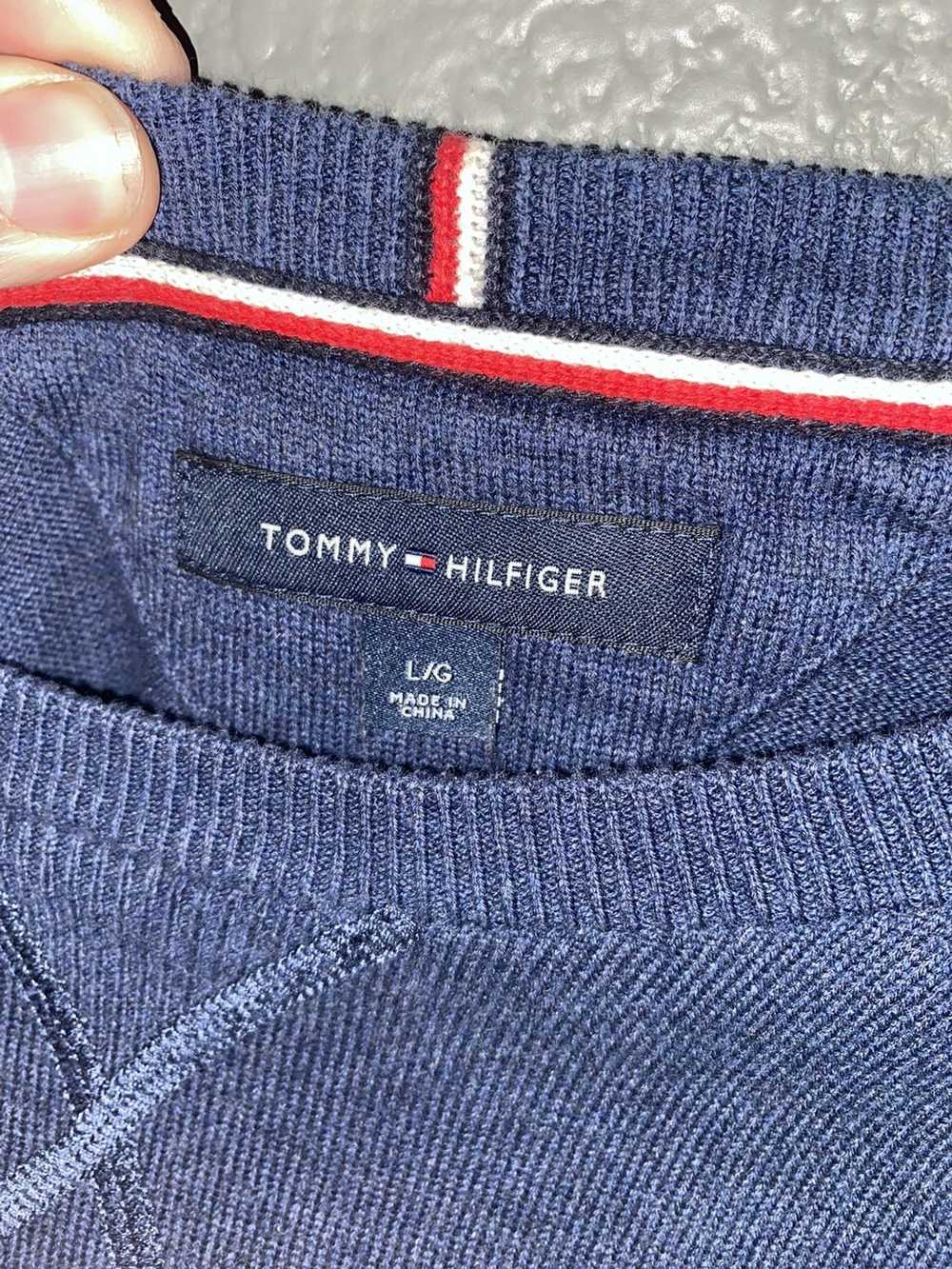 Tommy Hilfiger blue plain tommy sweater - image 3