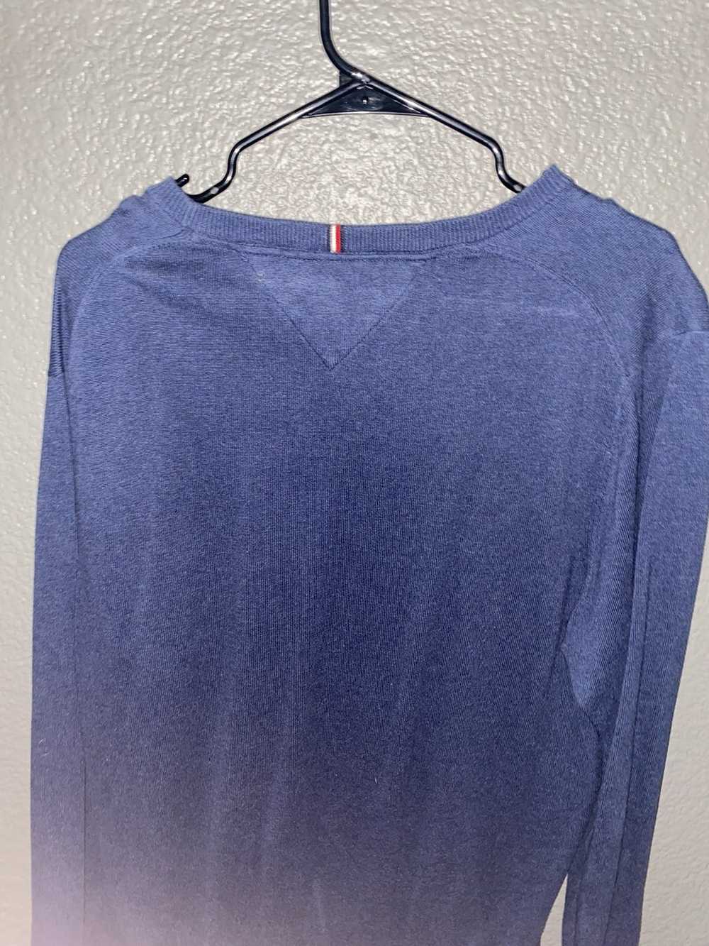 Tommy Hilfiger blue plain tommy sweater - image 4