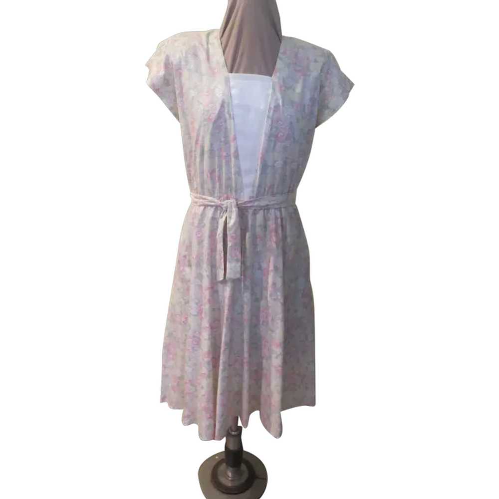 Pastel Print Shirtwaist Dress - image 1