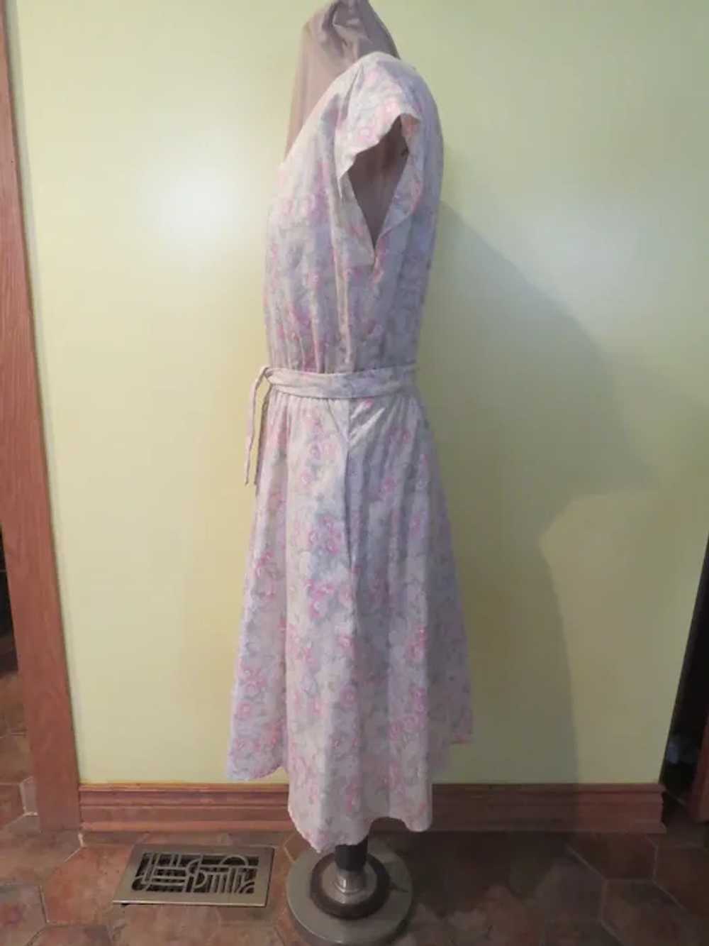 Pastel Print Shirtwaist Dress - image 4
