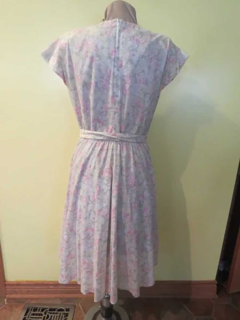 Pastel Print Shirtwaist Dress - image 5