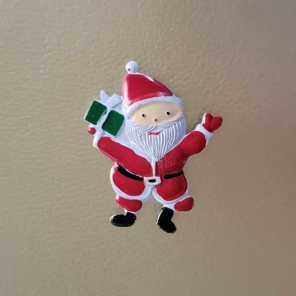 Santa Claus with Present Christmas Brooch - image 2