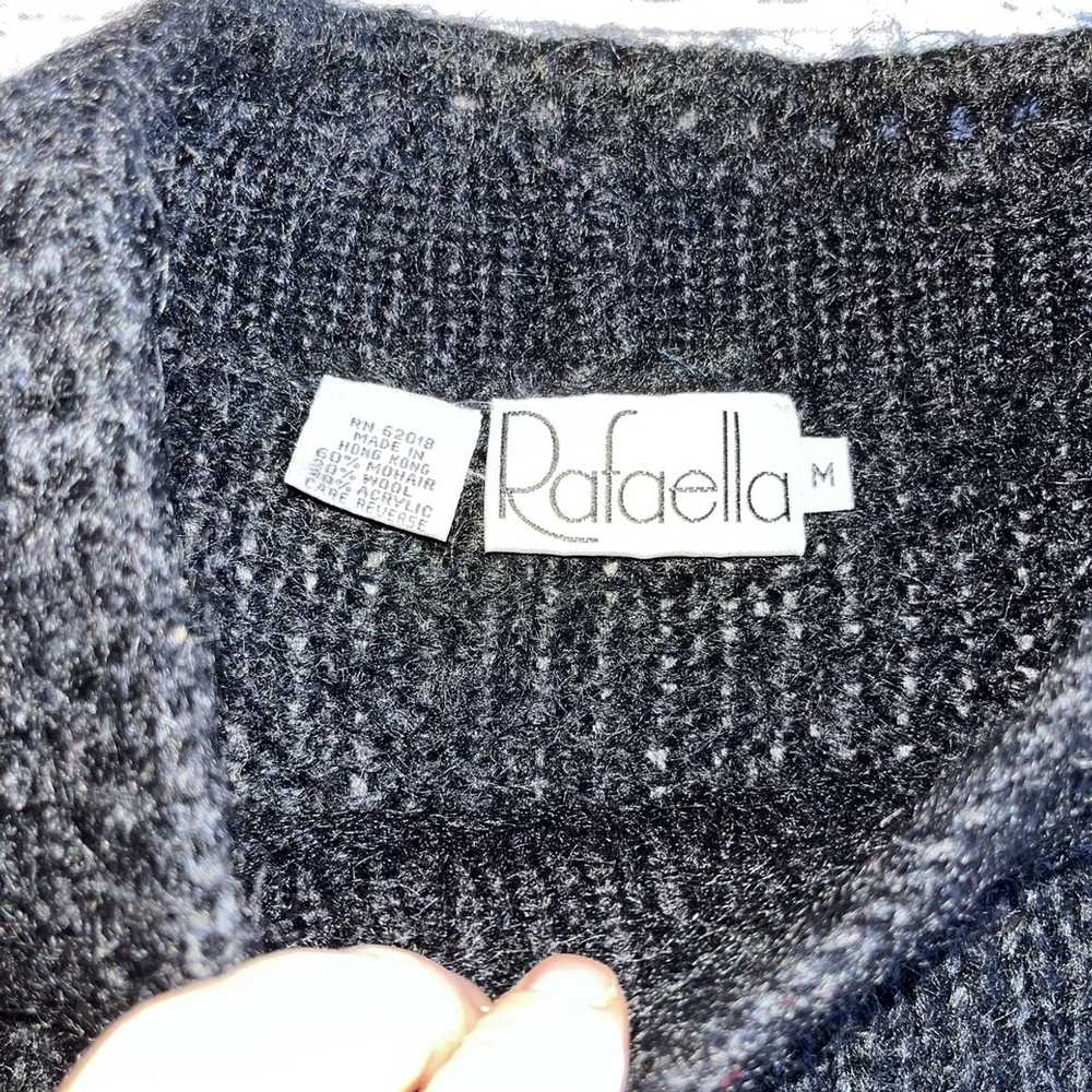 Vintage VTG Y2K Rafaella Black Oversized Sweater - image 4