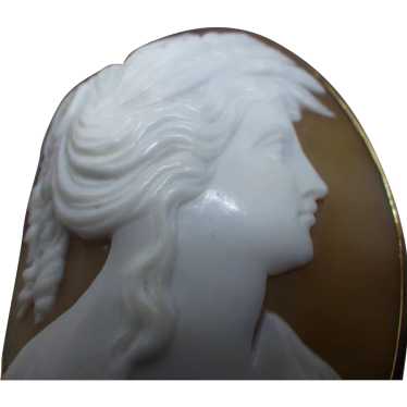 14k Gold, Italian Master Carved High Relief Cameo 