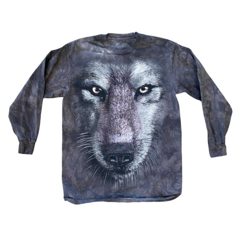 Animal Tee Tie Dye Wolf Long Sleeve Shirt - image 1