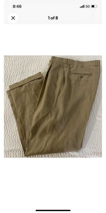 Brooks Brothers Pleat Front Linen Trouser