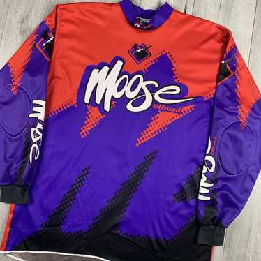 Vintage 90s Color Block on sale Moose Off Road Racing Zip up Jacket USA LIKE NEW