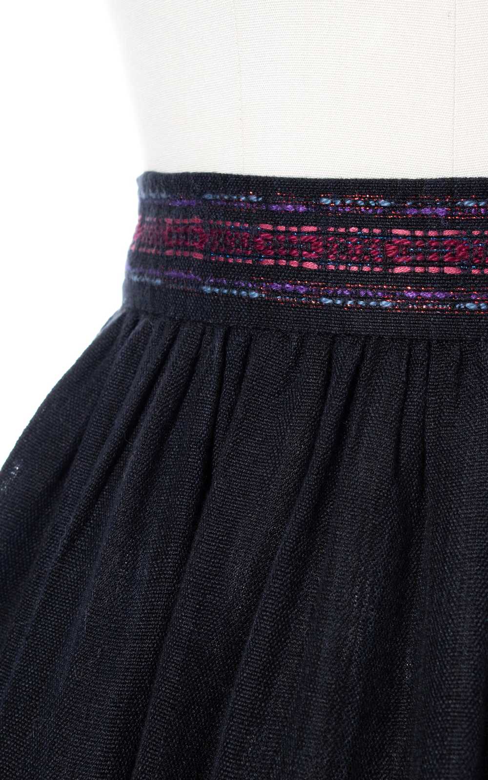 1960s Hand-Woven Striped Border Skirt | medium - image 6